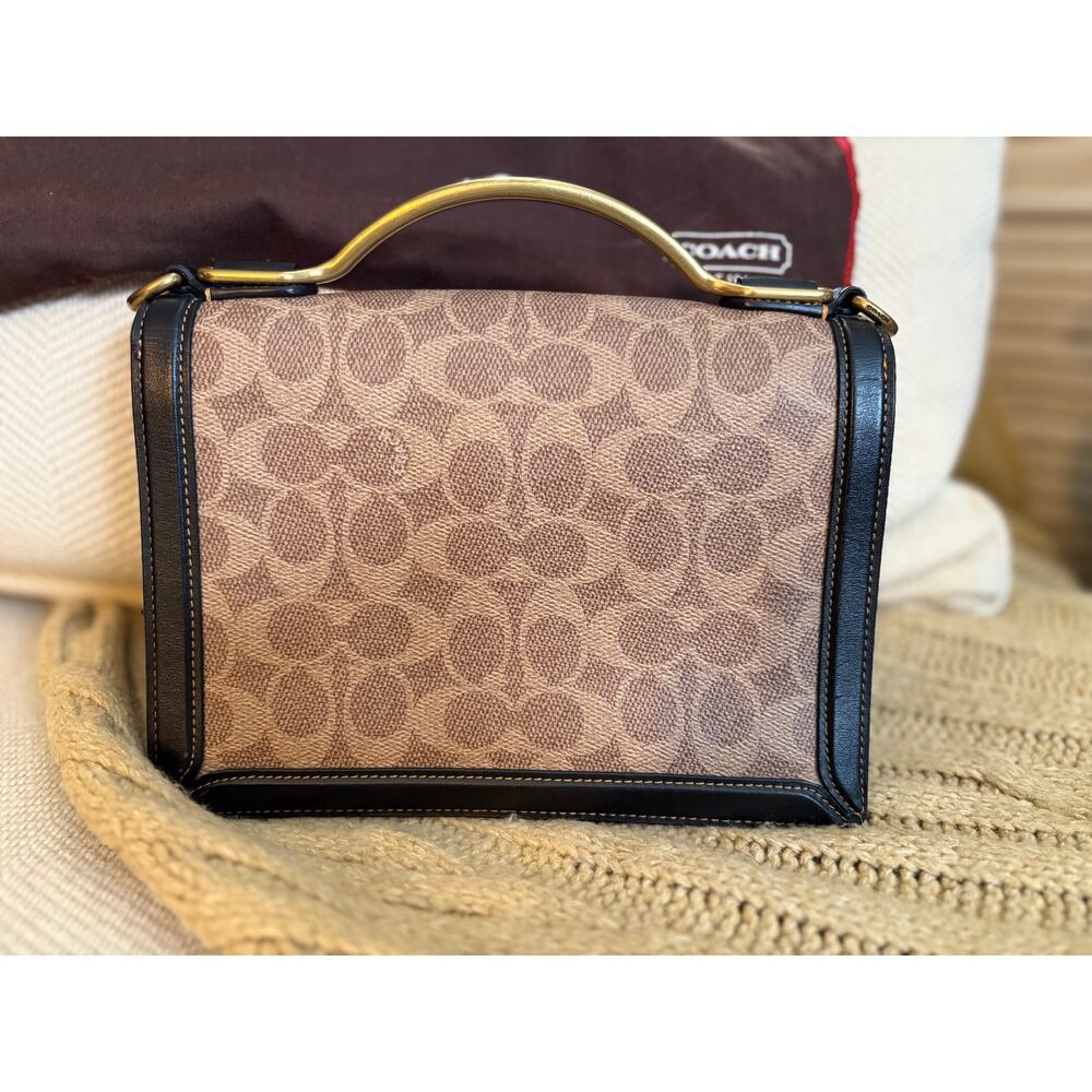 Coach Riley Top Handle 22 Brown Leather 73937 NWOT - Picture 7 of 13